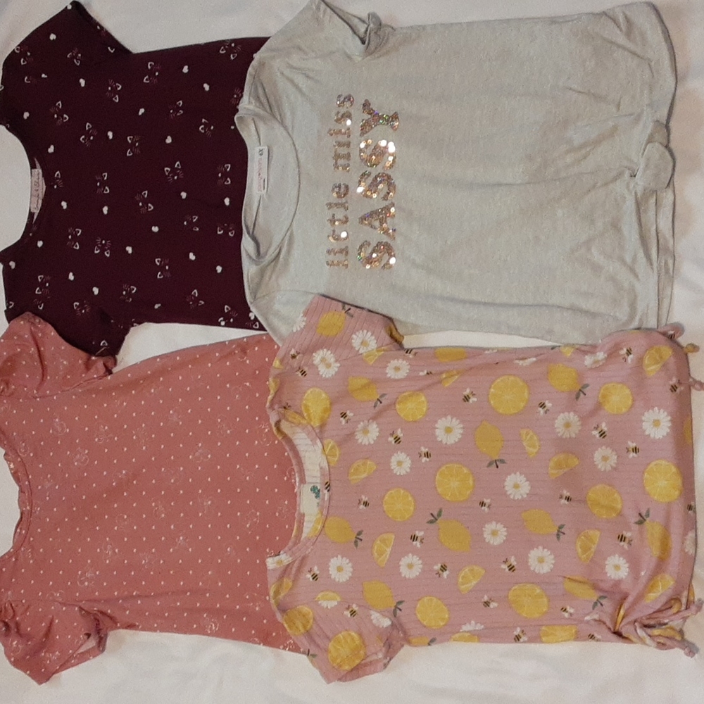 4 girls size 6 stretchy soft tops